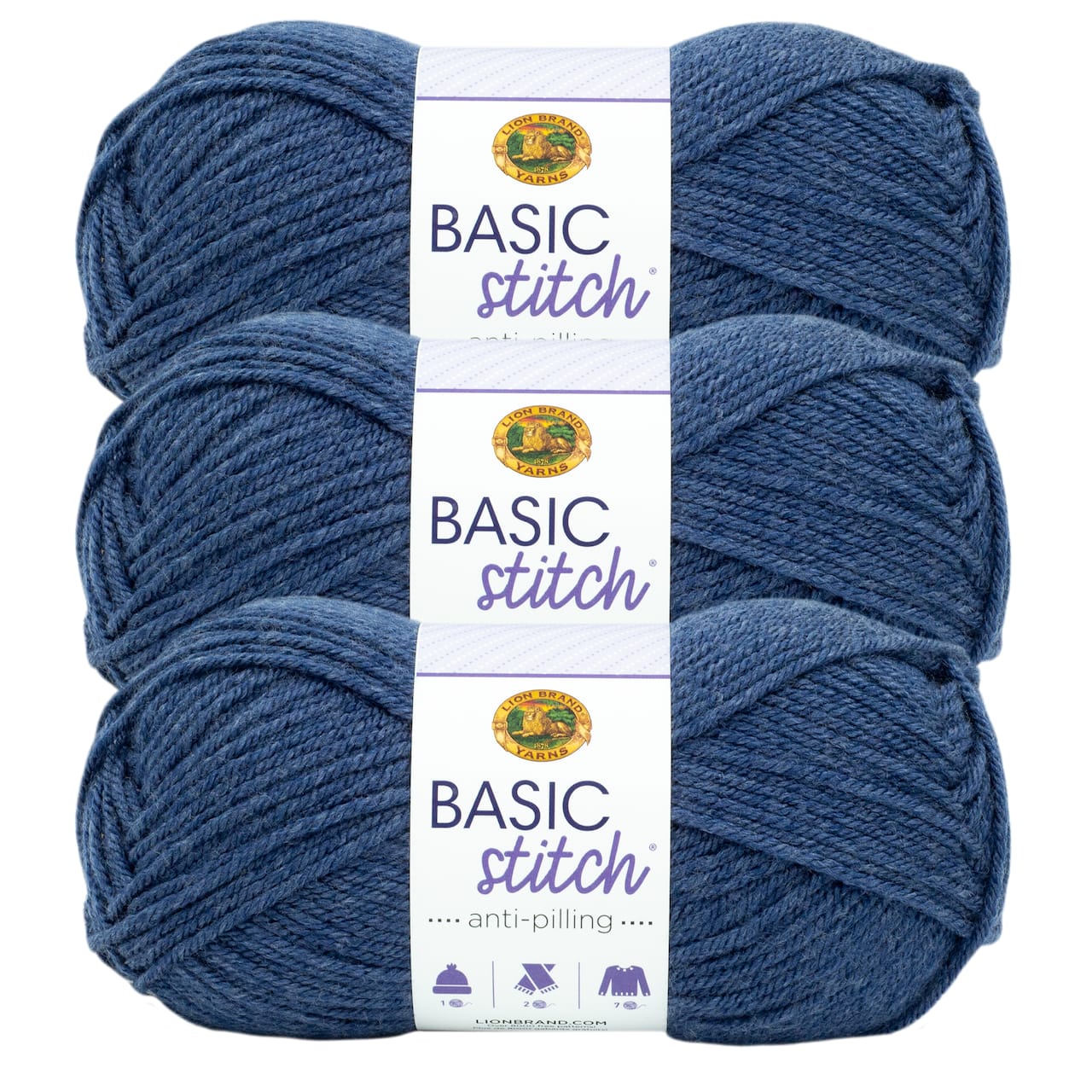 3 Pack Lion Brand® Basic Stitch Anti Pilling™ Yarn